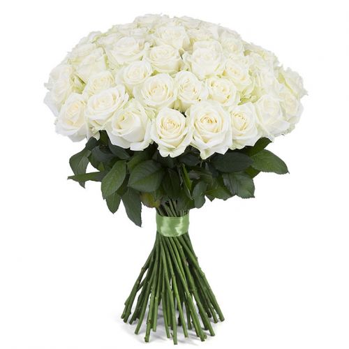 Букет из 51 белой розы - купить с доставкой по Черной Грязи